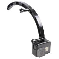Palo de Selfie de poste curvo para GoPro 9 8 7 6 5 SJCAM 4K, extensión de brazo de casco de montaje de 3 vías, sin tornillo, 2 unidades - details 4