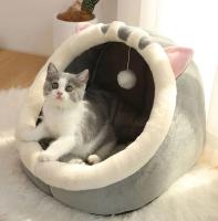 Cama cálida para dormir profundamente para gatos, cesta acogedora para mascotas, tumbona para gatitos, cojín para gatos, tienda de campaña Nesk muy suave, para perros pequeños esterilla, bolsa, cueva para gatos - details 1