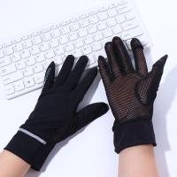 Conducción de malla elástica transpirable seda de hielo guantes de conducción de verano mitones guantes de protección solar con pantalla táctil - details 3