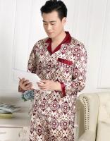 Pijama de Diseñador para Hombres Conjunto de Dormir de Seda de Hielo Delgado - details 26