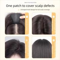 Parte media sin Clips, extensiones de cabello con flequillo de aire, parches de pelo esponjosos, piezas de cabello con flecos ligeros y transpirables - details 8