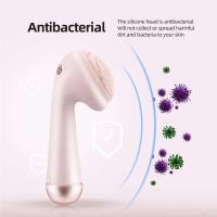 Limpiador de cepillo Facial eléctrico de silicona, rodillo de vibración, masaje, instrumento de limpieza de poros, herramienta de belleza recargable a prueba de agua - details 5