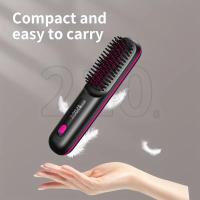 Plancha de pelo inalámbrica para mujer: control de temperatura de 3 niveles, cuidado de iones negativos, antiescaldaduras, carga USB con pantalla LED, diseño portátil para el hogar y los viajes, regalo perfecto - details 11