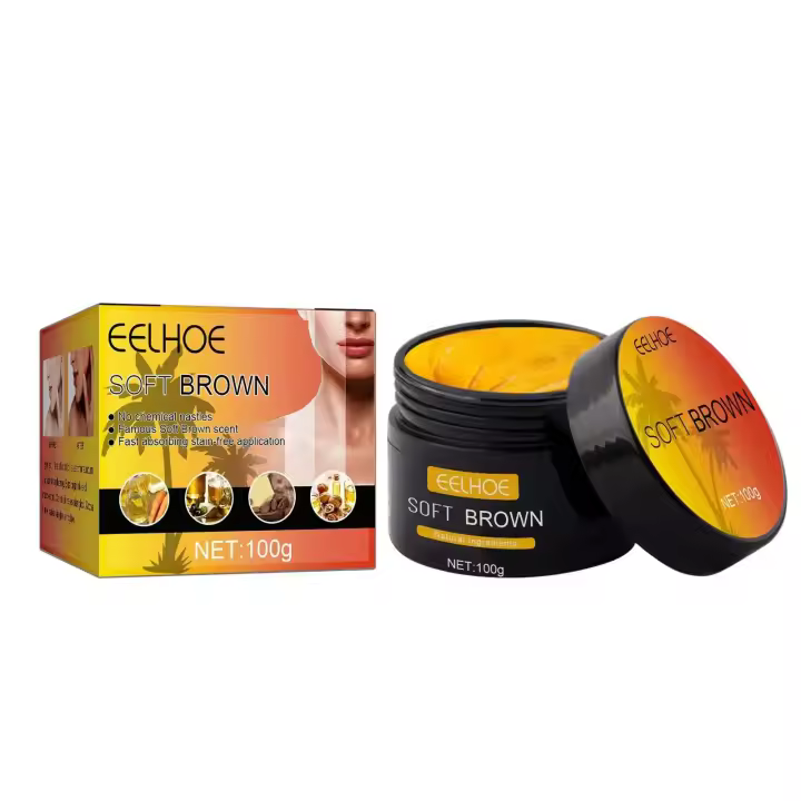 Crema bronceadora rostro y cuerpo, bronceador de larga duración, bronceador para la piel, protección solar, loción autobronceadora Nutritiva natural - 1