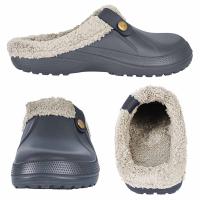 Zuecos clásicos forrados de piel para hombre y mujer, zapatos de jardín impermeables, zapatillas peludas de Casa cálidas para interiores y exteriores, Invierno - details 12