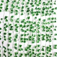 1 pieza 2M decoración del hogar guirnalda de hojas artificiales plantas vid follaje falso enredadera corona de hiedra verde - details 1
