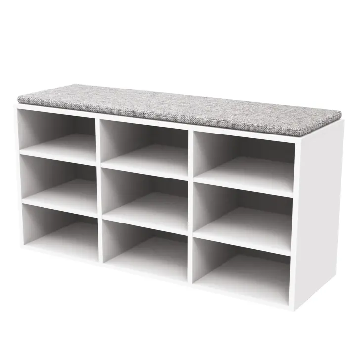Rcynview Armario de Zapateros  - Espacio de Almacenamiento de 3 Compartimentos para Salón Dormitorio - Material de Madera (Blanco) - 1