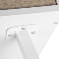 Escritorio, 110x50cm, Mesa de Ordenador, Mesa de Oficina, Mesa de Trabajo, con 1 Cajón y 1 Compartimento Abierto, Estructura de Acero, Madera, Blanco - details 4