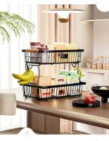 Organizador de cocina de doble capa para condimentos, verduras y frutas, braet, braet desmontable para cosméticos de baño, iluminación - details 14