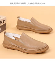 Primera capa de cuero de vaca zapatos casuales para hombres zapatos blancos transpirables para hombres zapatos - details 16