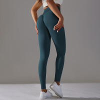 Leggings de yoga sin costuras para mujer, ropa deportiva de entrenamiento, pantalones deportivos de cintura alta - details 38