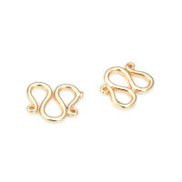 Cierre de latón color oro de 18K en forma de S y M para pulseras y collares, suministros para la fabricación de joyería, accesorios para bricolaje. - details 45