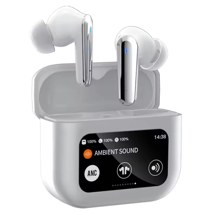 TWS 2024 Pantalla táctil LED inteligente inalámbrica, auriculares internos con cancelación activa de ruido, Boss potente, duración de batería de 80H, Bluetooth - 1