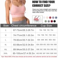 1 unidad de sujetadores deportivos de algodón para mujer, Sujetador deportivo liso con realce para trotar, gimnasio, Sujetador deportivo para mujer, ropa interior para chica, Fitness, correr, Yoga, Top deportivo - details 0