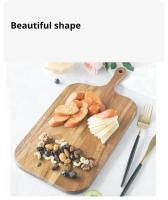 Tablas de cortar de madera gruesas, herramientas de cocina antimoho, tabla de charcutería con mango, tabla de queso de madera para platos de pan y fruta - details 3