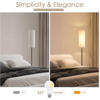 Lámpara de pie LED, lámpara de pie regulable para sala de estar, lámpara de pie con temperatura de 3 colores, lámpara de lectura con pantalla de lino e interruptor de pie - details 34