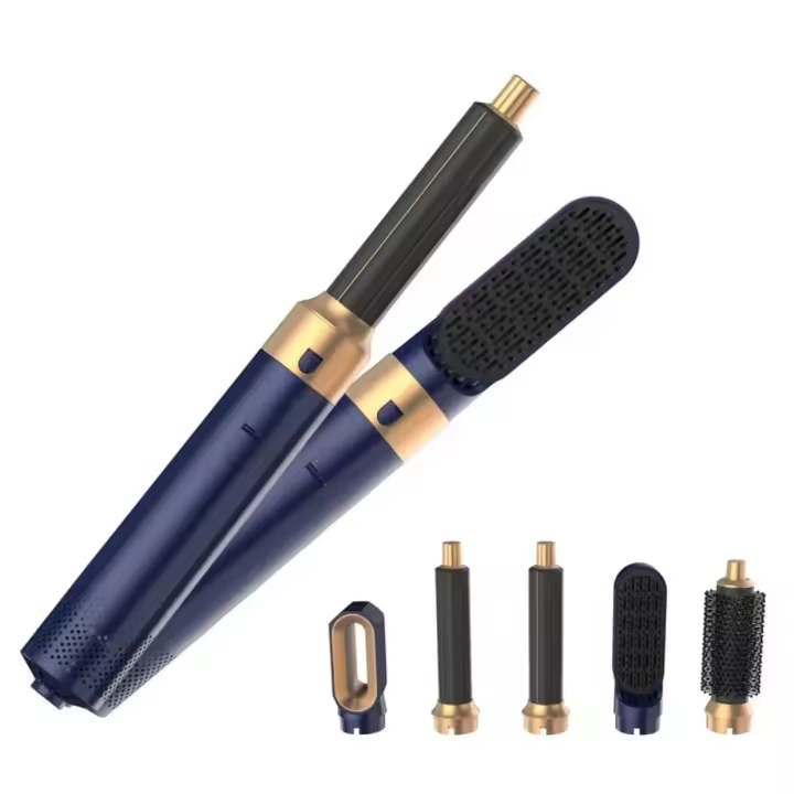 Estilizador de cabello profesional 5 en 1 Rizador de bajo ruido, alisado, secado de cabello, cepillos de aire caliente de 1000W - 1