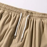 Pantalones de chándal de pana de verano para hombre, pantalones cortos informales, pantalones cortos de playa para hombre, pantalones cortos de baloncesto, ropa deportiva con etiqueta de Color sólido para hombre - details 7