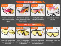 Gafas de Sol para Ciclismo KAPVOE Lentes Ajustables a Luz Protección UV Marco Universal - details 4