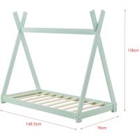 Cama para niños pequeños Cama Infantil 160 x 80cm Estructura Tipi de Madera Pino Color Pino Natural - details 56