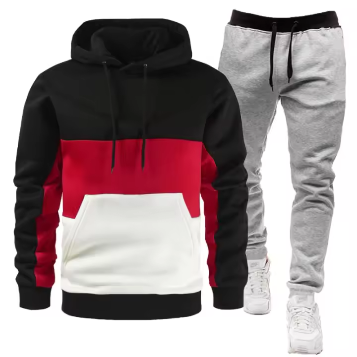 Ropa deportiva de moda para hombre de estilo coreano, informal de dos piezas para primavera y otoño, nuevo - 1