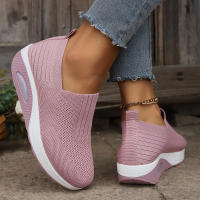 Zapatos ortopédicos antideslizantes con cojín de aire para mujer, zapatillas transpirables con plataforma, para caminar - details 12
