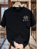 Camiseta Casual de Manga Media de Algodón Puro de Alta Calidad Estilo Coreano Moderno Versátil - details 2