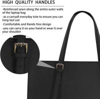 Bolso de Cuero PU para Mujer, Bandolera para Ordenador Portátil, 15,6 Pulgadas, Impermeable - details 4