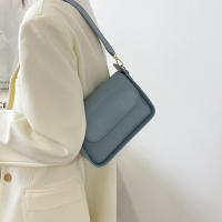 Bolsos cruzados para mujer, bolso de hombro de cuero de PU de Color sólido, bolso pequeño de moda - details 7