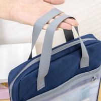 Bolsa de almacenamiento de libros portátil ligera, organizador de archivos A4 de mano impermeable, bolsa de almacenamiento de arte a prueba de polvo con cremallera, bolsa de almacenamiento de ilustraciones - details 10