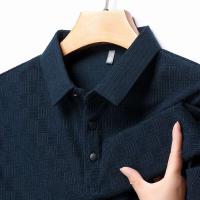 Polo informal de manga larga para hombre, color sólido, transpirable, cómodo, versátil, moderno, novedoso - details 4