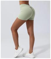 Pantalones cortos deportivos para mujeres con cintura cruzada y levantamiento de glúteos ideal para yoga y fitness tipo Triad Pantalones de gimnasio para correr al aire libre material de nylon temporada aplicable de primavera hasta verano - details 12