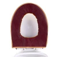 Cubierta de asiento de inodoro de felpa, modelo Universal impermeable, anillo de inodoro lavable con cremallera, alfombrilla de baño, nuevo, Invierno - details 7