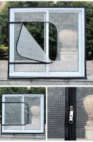 Mosquitera con cremallera para ventana, cortina de puerta, se puede personalizar, invisible, nuevo estilo - details 5