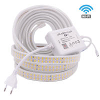 Tira de luces LED regulable con Control WIFI, cinta impermeable de 220V, súper brillante, doble fila, 5730, 240LED/m, decoración del hogar - details 0