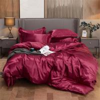 Juego de Ropa de Cama de Color Sólido Lujo Rayon Satén Funda de Edredón Kit de Tamaño Twin Queen King 2pcs/3pcs/4pcs - details 11