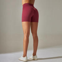 Hamidou-pantalones cortos deportivos de Yoga para mujer, mallas sin costuras para correr, ciclismo, cintura alta, entrenamiento, gimnasio, Verano - details 4