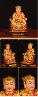 Resina de cuerpo dorado chapada en oro de 12 pulgadas con nombre del maestro pintado y estatua de Buda del dios de la estufa - details 8