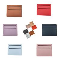 Tarjetero de cuero PU multiposición, bolso de tarjeta corto de estilo coreano Simple, Control de acceso de tarjeta, funda de tarjeta de crédito de identificación de Color sólido - details 7