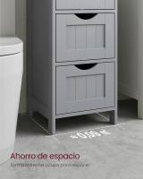 Armario de Baño Moderno Blanco 4 Cajones, 30 x 30 x 82 cm Ideal para Sala de Estar, Cocina, Comedor - details 31