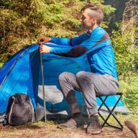 Silla plegable portátil para exteriores, taburete de aluminio ligero y duradero con bolsa, utilizado para pescar, hacer picnic y acampar - details 1