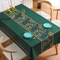 Mantel de Mesa de Cerámica Vintage Azul y Blanco Impermeable para Cocina y Sala de Estar - details 6