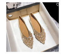 Zapatos de punta para mujer, planos, nuevos de primavera y otoño, zapatos de boca ligera plateada, suela suave para mujer de talla grande, zapatos de dama. - details 25