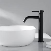 Grifo De Lavabo Sobre Encimera, Lavabo De Baño, Grifo De Lavabo Frío De Alta Temperatura, Negro Mate - details 0