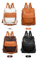 Mochila de cuero blanco y amarillo para mujer, bolsa de trabajo suave y sencilla, con correa para el hombro, informal, de viaje - details 2