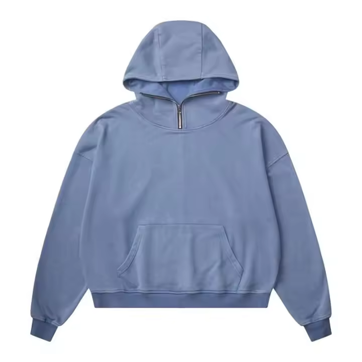 Nuevo diseño Logo Street We are Sudadera con capucha con cremallera negra en blanco de gran tamaño con hombros descubiertos y forro polar de algodón - 1