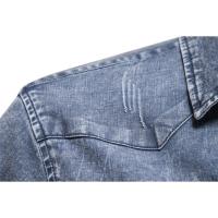 Camisas vaqueras para hombre, camisas desgastadas lavadas de calidad, talla europea, otoño e invierno, 2024 - details 13