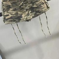 Falda Camuflaje Vintage de Otoño Estilo Harajuku Callejero para Mujer Pañal Hip A-bag de Denim - details 8
