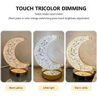 Crystal Moon L Mesa Control táctil Luz decorativa romántica Atmósfera Lámpara de noche - details 2