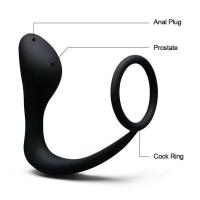 Leten 2 en 1 Slilcone x Anal Plug Masaje de Próstata Masculino Retraso de Eyaculación Anillo Estimulador Juguetes Sexuales para Adultos para Hombres Gay - details 1